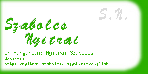 szabolcs nyitrai business card